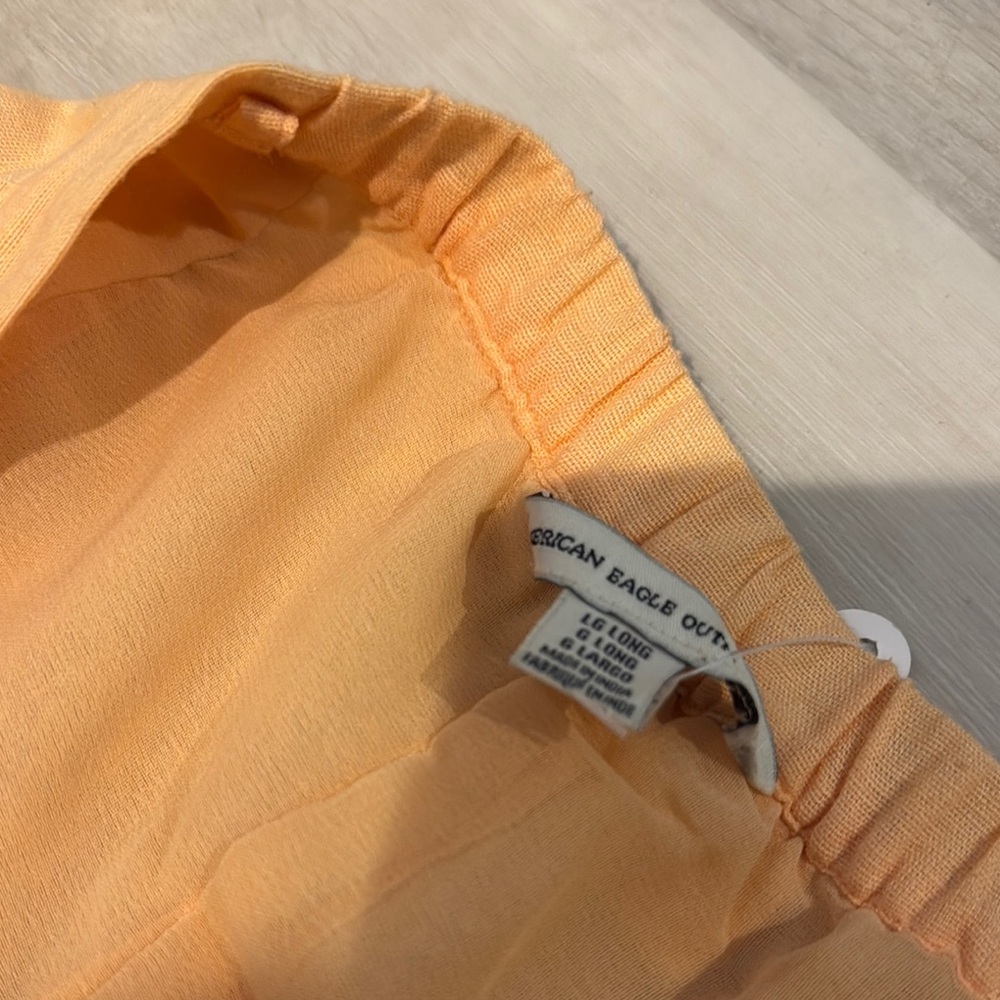 American Eagle Gold Strapless Buttoned Midi lined Sundress with side zipper. - Picture 10 of 12